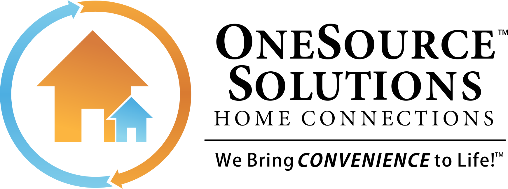 Home connections. Логотип организации оранжевый.